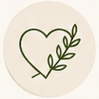 Heart and botanical line illustration
