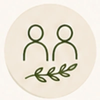Peaceful connection line illustration