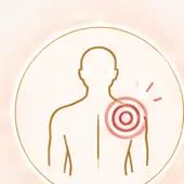 Delicate line illustration representing temporary pain relief